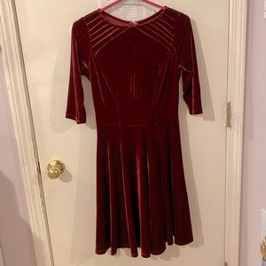 Unique Vintage red velvet dress